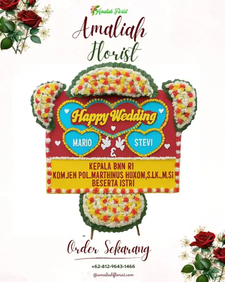 Papan Bunga Pernikahan Wotgalih